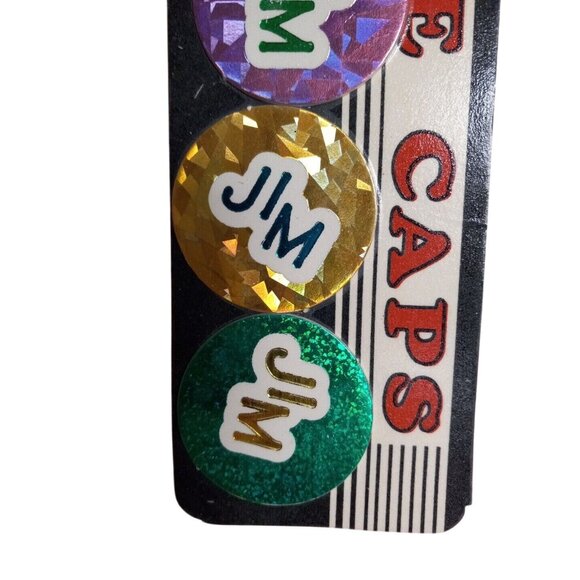 POGS name Milk Caps JIM Bottle Asst Colors pkg of 4 Game New - Picture 2 of 7